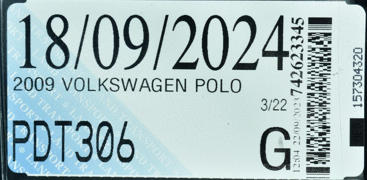 2009 VOLKSWAGEN POLO